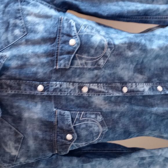 True Religion Denim Snap up Shirt Size S - Picture 9 of 15